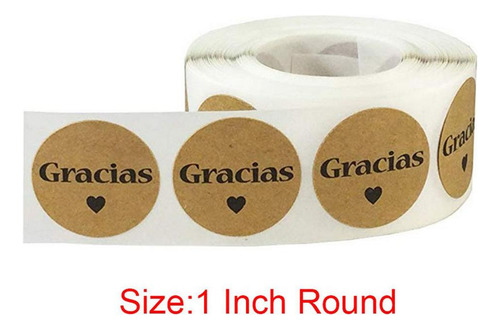 500 Piezas De 1 \ Gracias Gracias Etiquetas Sellos Artesanía