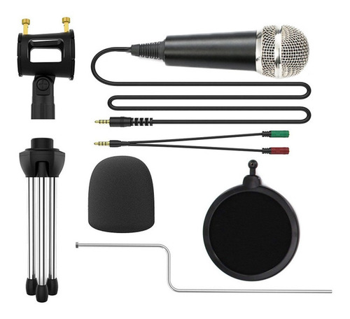 Imagen 3 de 9 de Trípode Micrófono Y Soporte Del Teléfono Celular Soporte Par