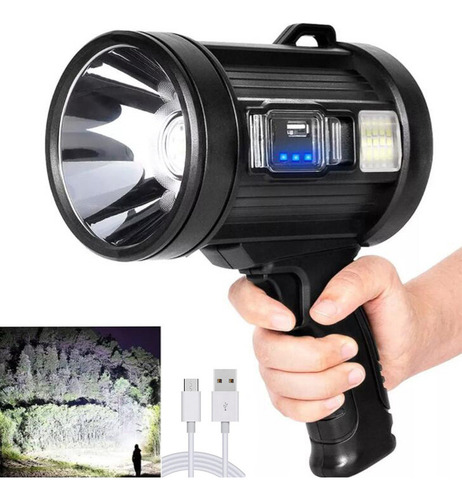 Holofote 90000 Lumens Lanterna De Mão Led Segurança Noturna
