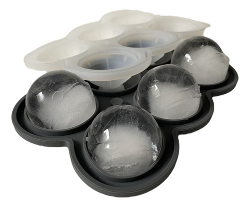 Set De 2 Cubetas De Silicona Circulares 6 Cav Kioxx Gris