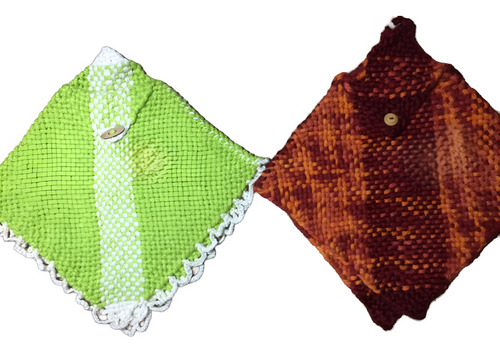9 Ponchos Telar Lana Niños/as