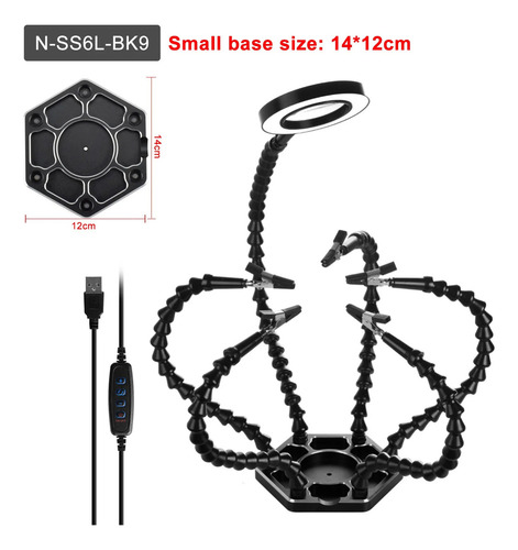 Soporte De Pcb Para Soldadura De Tercera Mano, 6 Brazos