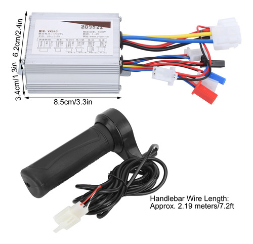 Controlador De Velocidade 24v 500w Acelerador De Fio Longo