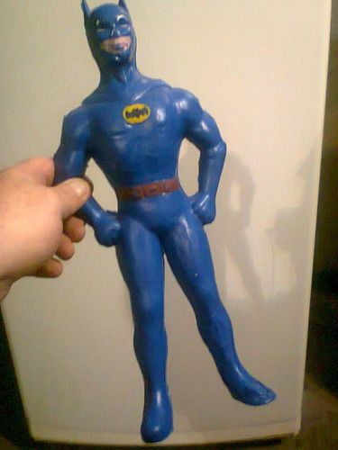 Antiguo Muñeco Batman Plastico Khanis A West Biz Retro Kxz