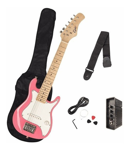 Guitarra eléctrica infantil Epic PKW2W rosa