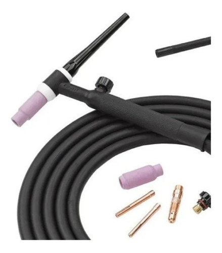Antorcha P/tig T/26 2 Cables C/flexible 25ft 200 Amp.