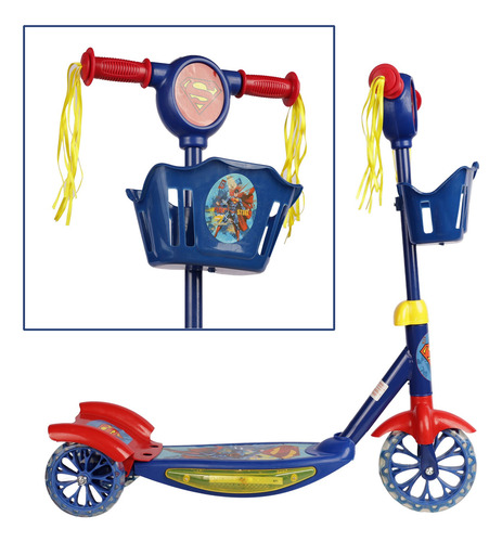 Monopatín Luz Sonido Tripatin Maravilla Superman Batman