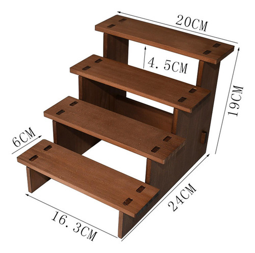 Elevador De Madera Para Exhibición 4 Capas 20cm