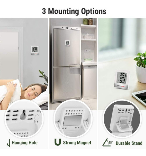 Termómetro Higrómetro Digital Thermopro Tp-49 Cultivo Indoor