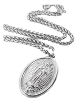 Comprar Collar Medalla Virgen De Guadalupe Acero Quirúrgico Macizo 