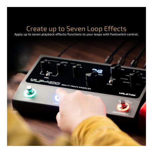 Valeton Guitar Loop Station Looper Pedal Con Una Máquina De
