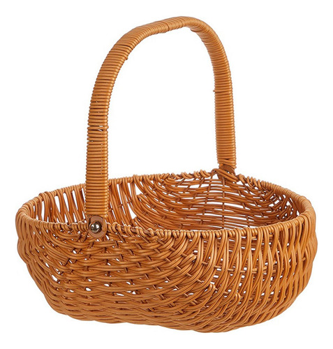 Cesta De Picnic De Mimbre De Imitación, Cesta De Frutas