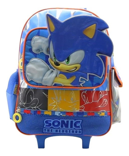 Mochila Con Carro Sonic Original