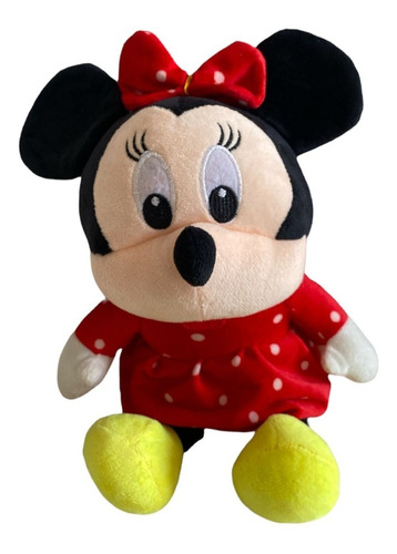 Boneco Pelúcia Infantil Minnie Mouse Vermelha Decorativo