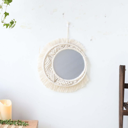 Bohemia Macrame Espelho Fringe Espelhos Decorativos