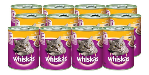 Whiskas Alimento En Lata Gato Adulto Pollo Pack X 12 Unid