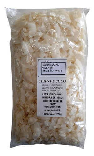 Chips Escamas De Coco Natural 250gr Lleve 3 Pague 2