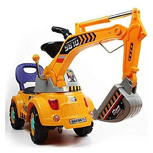 Digger Scooter, Ride-on Excavator, Pulling Cart, Preten...