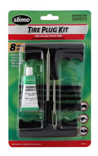 Imagen 2 de 3 de Kit Slime Tarugos Parches Sin Camara Auto Moto Cuatriciclos