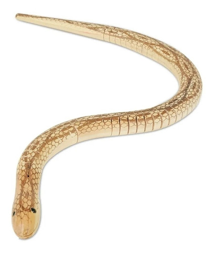 Imagem 1 de 4 de Cobra Madeira Articulada 50cm Enfeite Decorativo Brinquedo