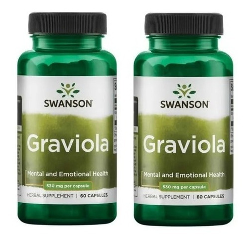 Graviola 530mg 60cap Pack2x Swanson Made In Usa Envio Gratis