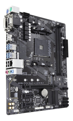 Imagen 3 de 6 de Mother Gigabyte Ga A320m S2h Am4 Ryzen Amd