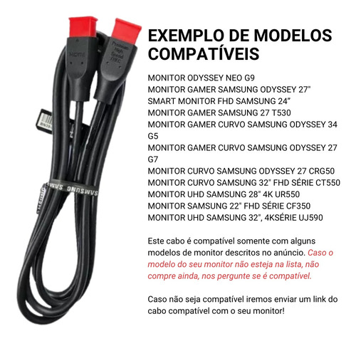 Cabo Hdmi Macho Original Samsung Para Monitor Gamer E Tv