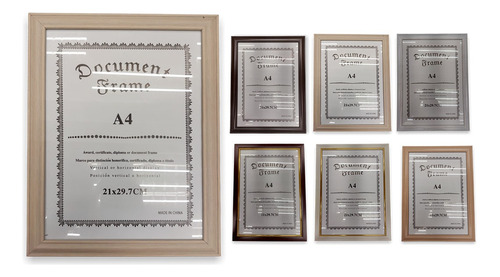 Porta Retrato Documento Diploma A4 Certificado Premio 