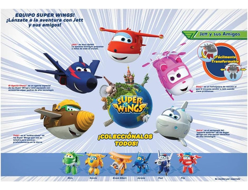Super Wings Set De 6 Personajes