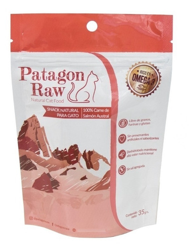 Snack Natural Para Gatos Patagon Raw Salmón