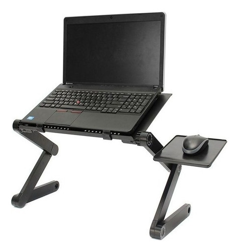 Mesa Notebook Laptop Soporte Plegable Regulable Cama Skyway Color Negra