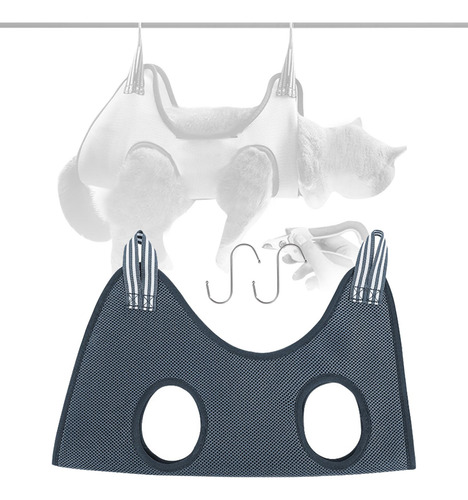 Pet Cat Grooming Hamaca Restricción M Gris Multi M Gris