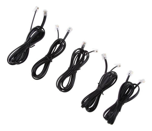 5 Unids 6p6c Modular Plug Línea Recta Recta Cable