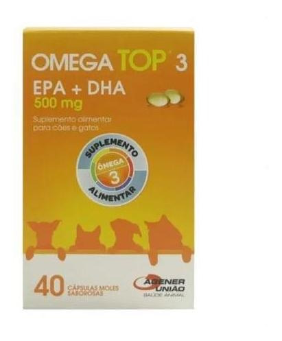 Omega Top 3 Com 40 Cápsulas Moles Saborosas 500mg - Agener