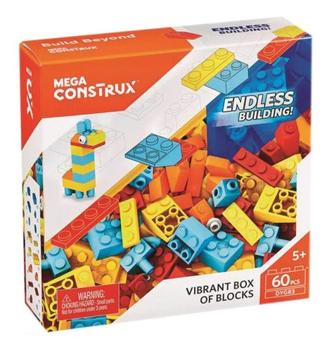 Mega Construx Vibrante Caja De Bloques 60 Piezas Dyg83