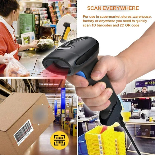 Lector Código De Barra Laser Pistola Usb 2.4g Comercio Scan