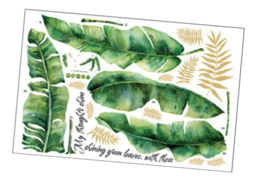 Pegatinas De Hojas , Calcomanías Decorativas, Pegatinas