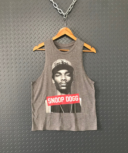 Snoop Dog Playera Sin Mangas Print Rap Tee Comodo Delgada M (Usado)