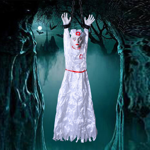 Fantasma Colgante Con Control De Voz Eléctrico De Halloween1