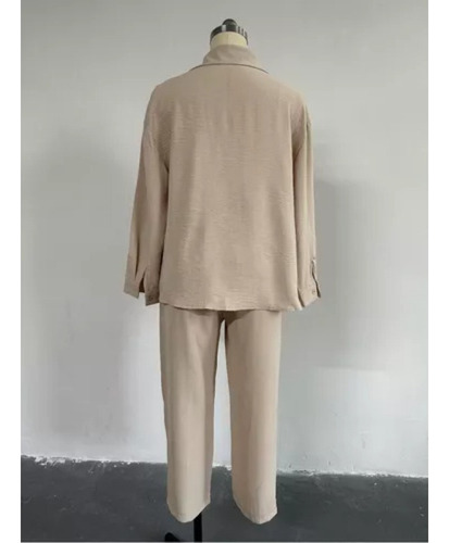 Conjunto Piezas Con Pantalones Harén Y Camisa Informal Mujer