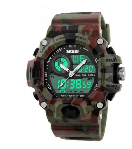 Relógio Masculino Skmei Anadigi 1053 - Camuflado