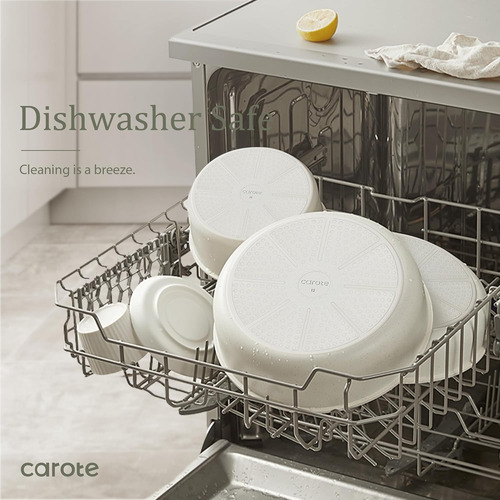 Juego De Ollas Y Sartenes Carote Blanco Crema 23 Piezas
