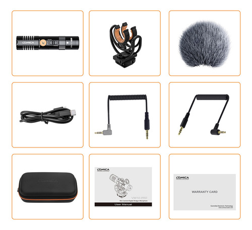 Microfone Para Gravação De Vídeo De Entrevistas E Mount Mic