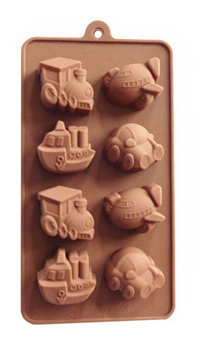 Imagen 1 de 3 de * Molde Silicon Transportes Chocolate Fondant Jabon Crayola