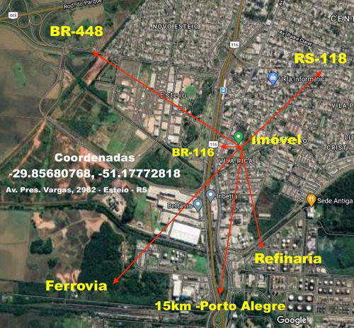 Imagem 1 de 3 de Galpão À Venda Na Avenida Presidente Vargas, São Sebastião, Esteio - Rs - Liv-8591