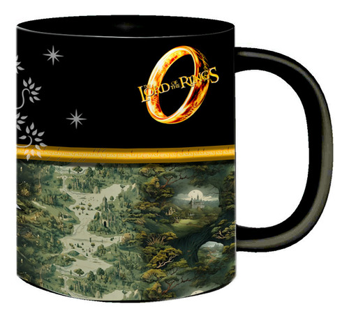 Caneca De Porcelana Do Senhor Dos Anéis Saruman Mago Sauron