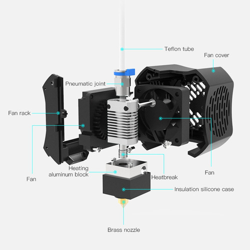 Kit De Extrusora Hotend Creality V2 Completamente Ensamblado