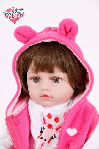 Bebe Reborn Girafinha Menina 100% Silicone 48cm - China Silicone and Baby  Toys price