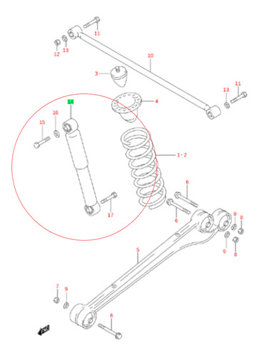 Par Amortiguadores Traseros Para Honda Civic Lsi 1992 1995