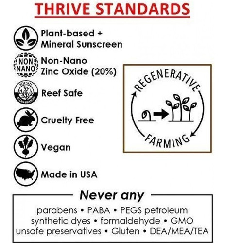Protector Solar Mineral Corporal Thrive Spf 50 Vegano 115 Gr